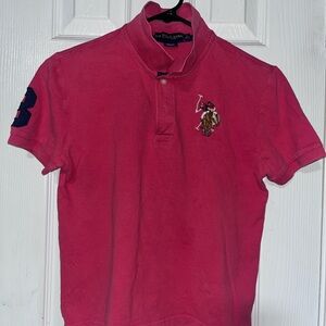Ralph Lauren Red Polo Shirt with Embroidered Logo